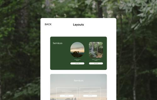 Preview of selling events and experiences online, including event listings, booking options, and checkout on desktop and mobile.